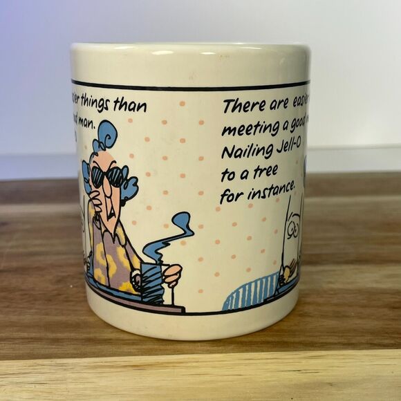 Hallmark Shoebox Greetings Maxine Good Man Jello mug Funny Humor Grandma Gift - Picture 4 of 9